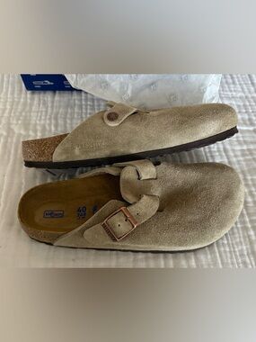NWT Birkenstock Boston Suede Leather Clog Size 40 Medium/Narrow